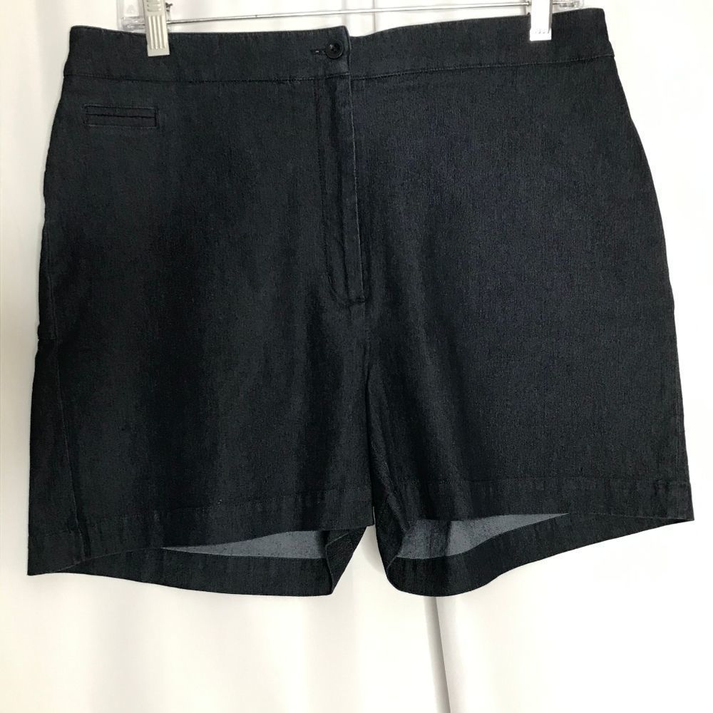 Halogen Chambray Denim Shorts Dark Wash sz 12